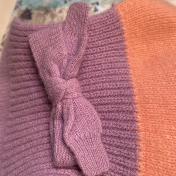 Vintage Portolano Lambswool/Angora Rabbit/nylon knit scarf lavender/pink 38”x 7” - Picture 2 of 5